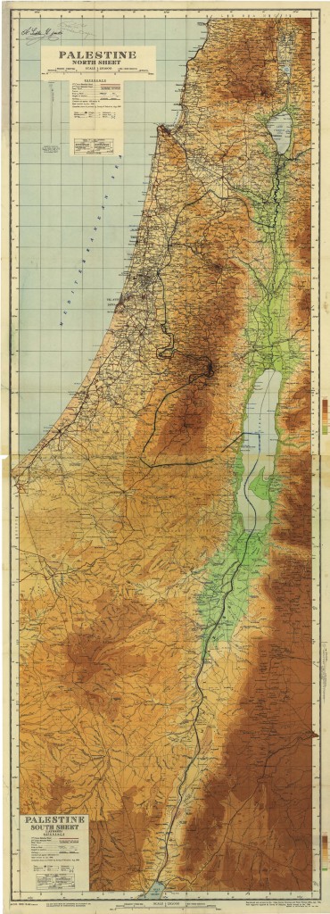 خريطة فلسطين الانتدابية باللغة الإنجليزية