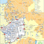 البلدة القديمة ومحيطها القريب بمدينة القدس - خريطة بالإنجليزية